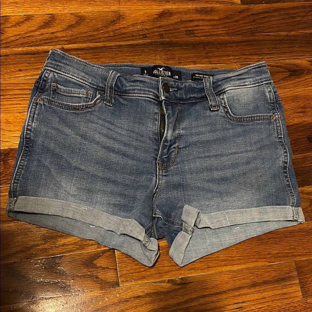 Hollister Blue Jean Shorts Mid-Rise